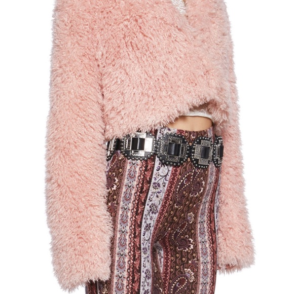 Dolls Kill light pink faux fur crop Jacket - Picture 8 of 8